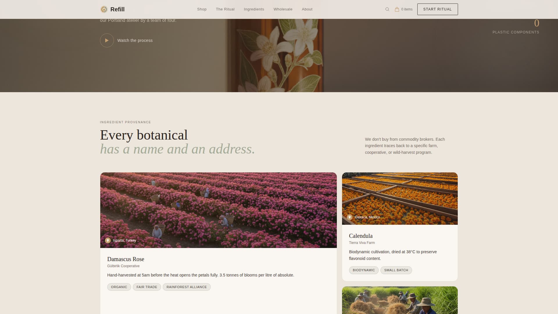 Organic & Natural Beauty Brand Professional Website Template