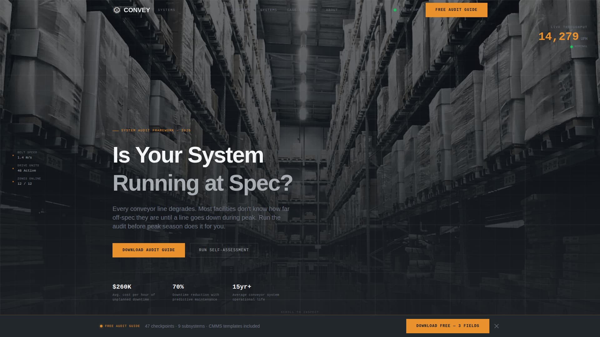 Convey - Precision Conveyor Landing Page Template