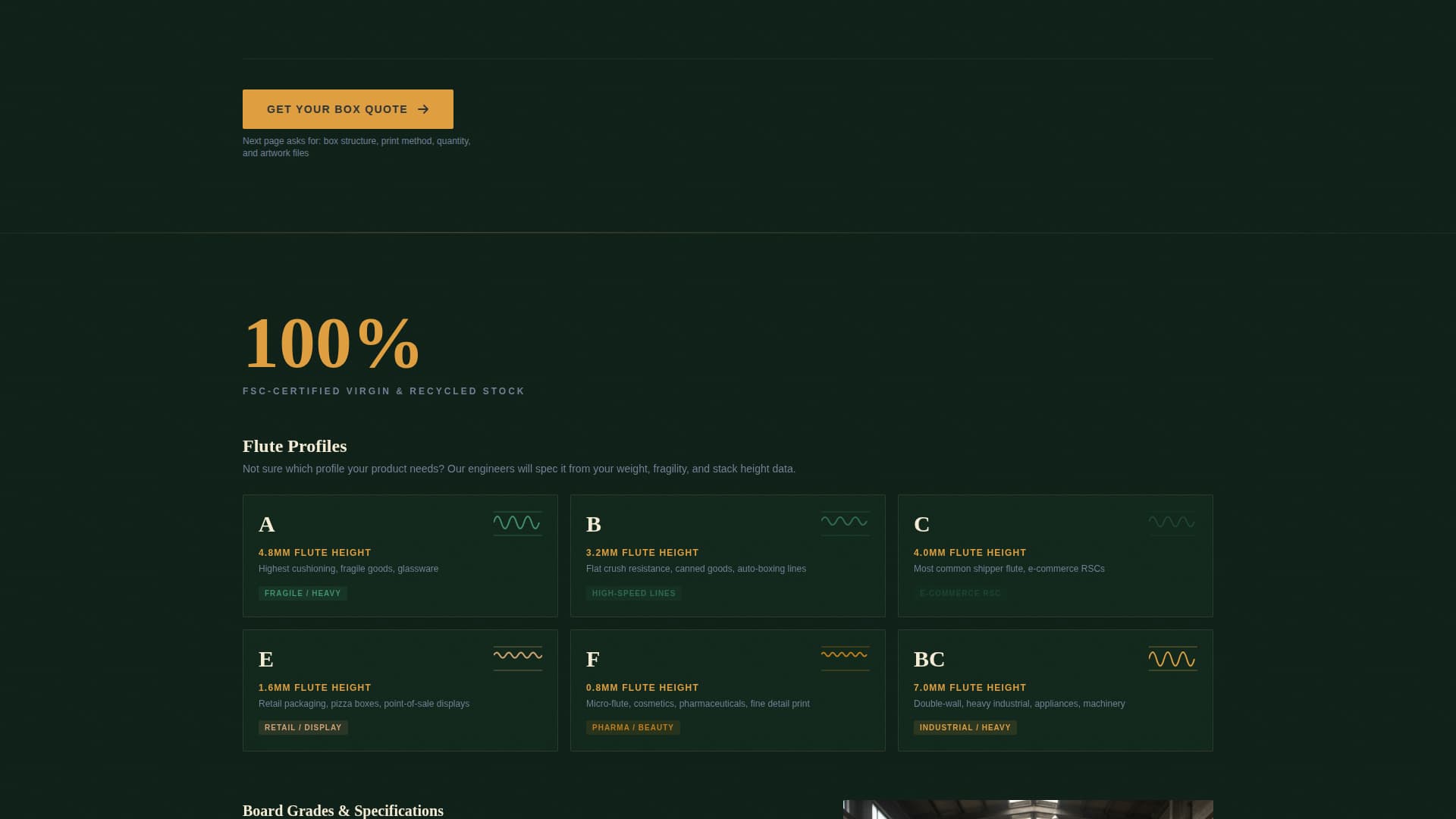 Corrugate - Precision Packaging Landing Page Template