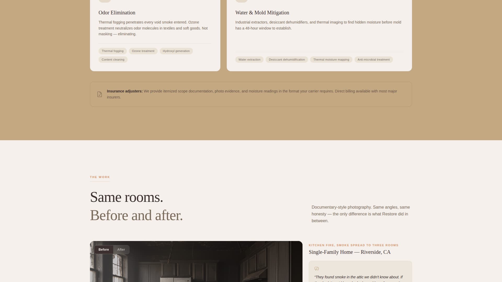 Specialist Restoration & Preservation Professional Website Template