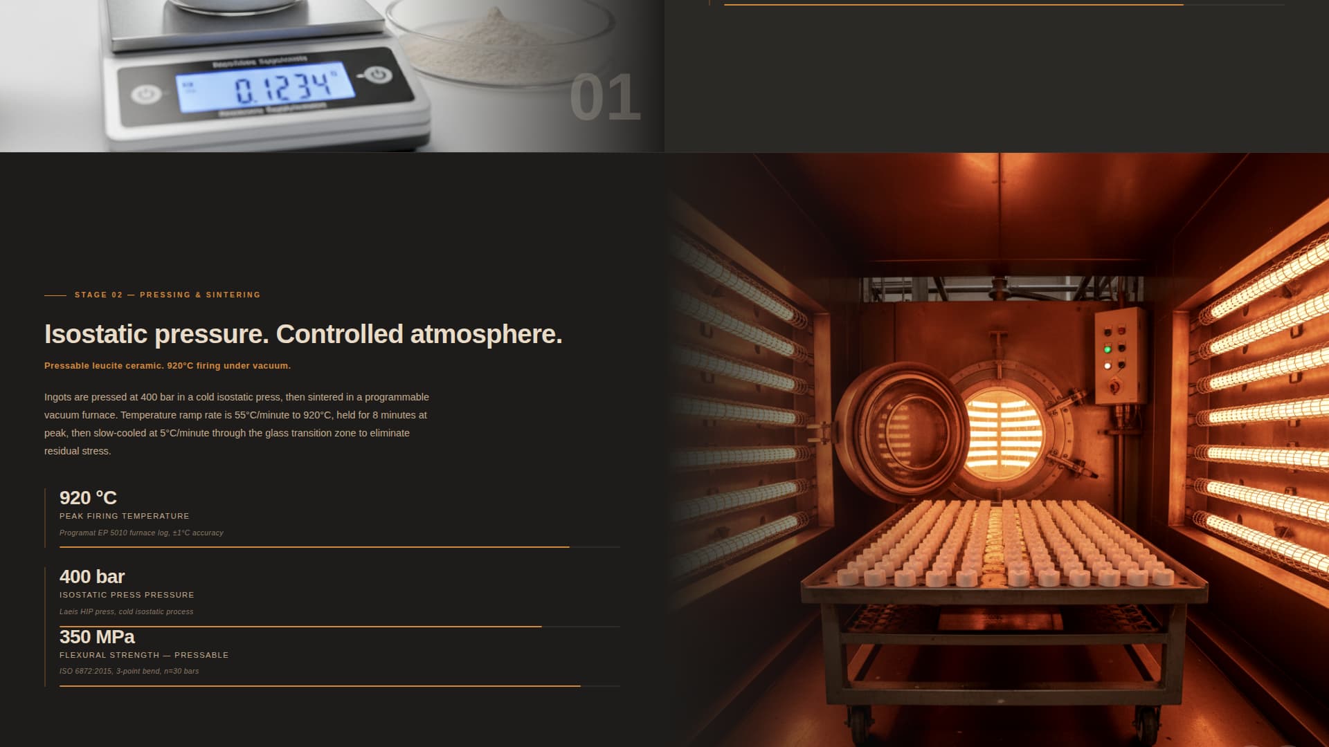 Fired - Precision Dentalceramics Landing Page Template