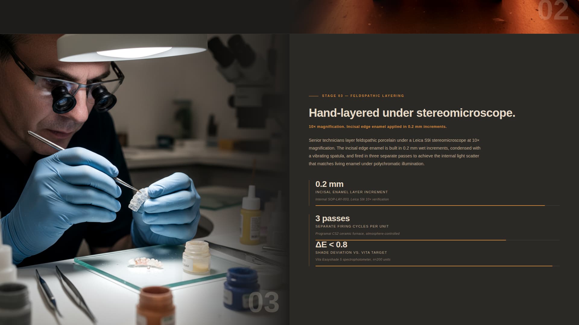 Fired - Precision Dentalceramics Landing Page Template