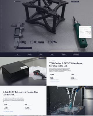 Precision Drone Component Manufacturer Website Template