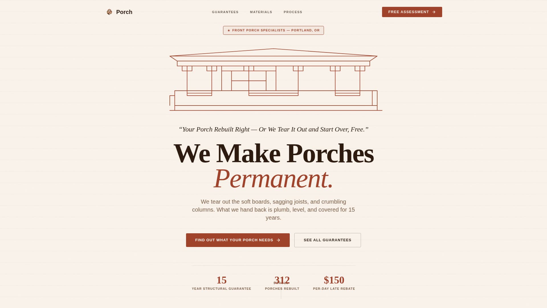 Porch - Guaranteed Renovation Landing Page Template