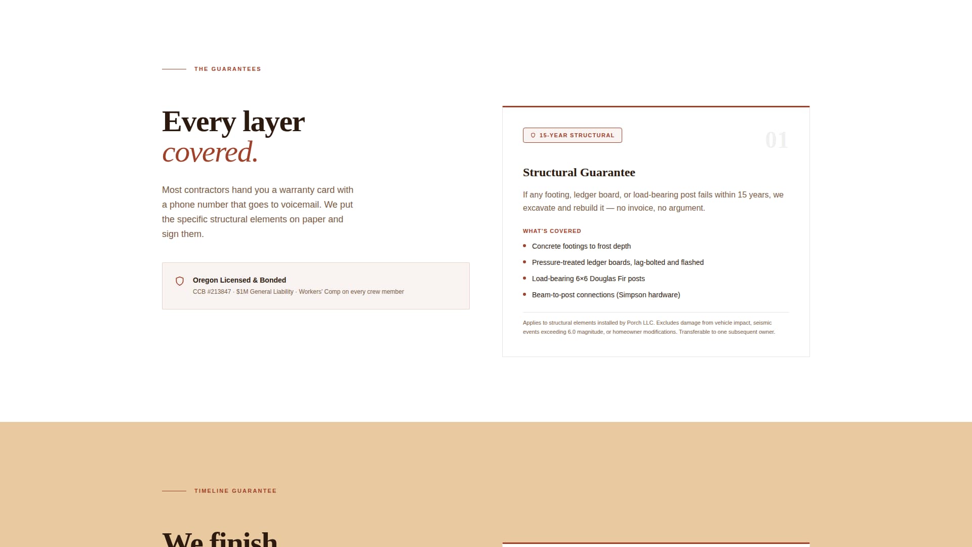 Porch - Guaranteed Renovation Landing Page Template