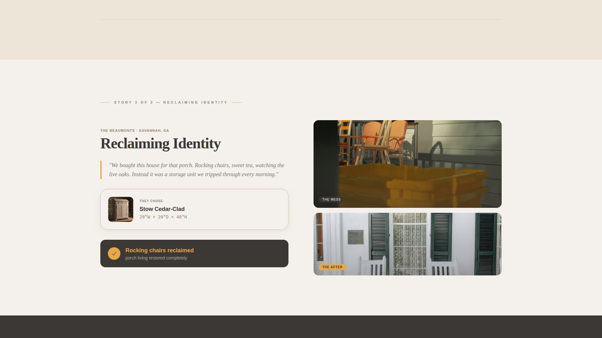 Stow - Weatherproof Porchstorage Landing Page Template