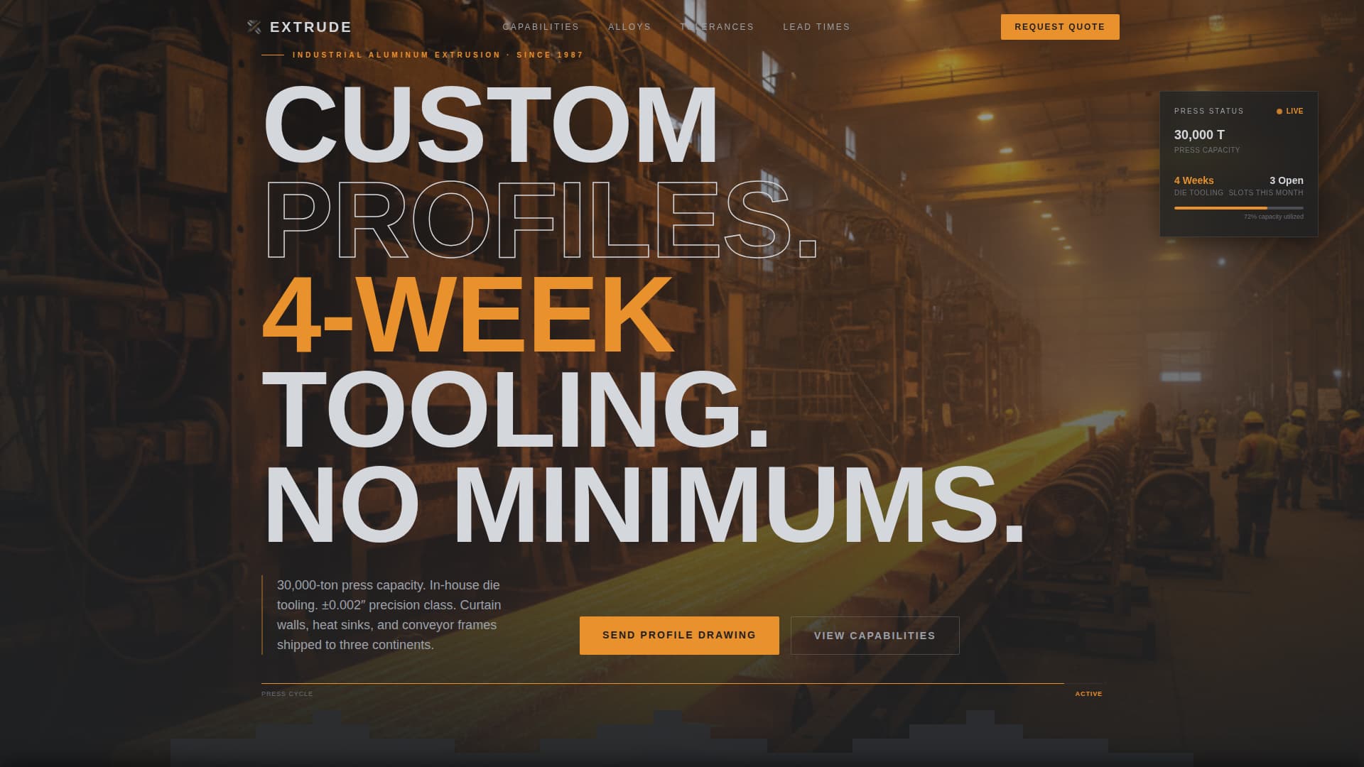 Local Manufacturing Processes Professional Website Template
