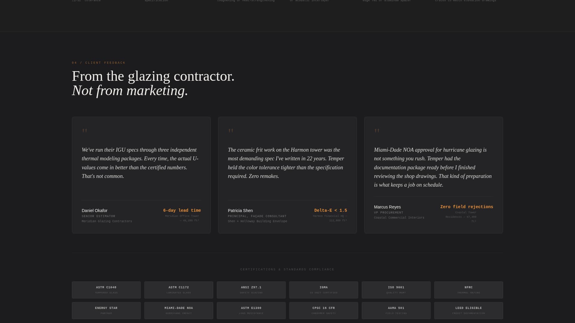 Ceramics & Glass Manufacturing Portfolio Website Template