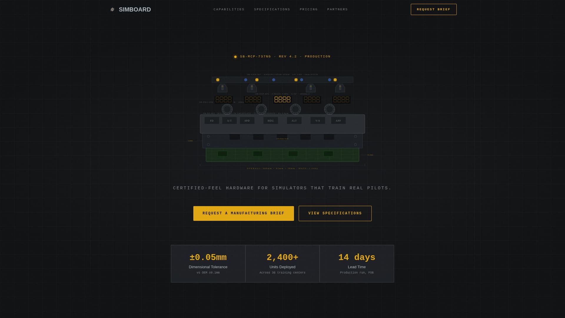 Simboard - Precision Simulator Landing Page Template