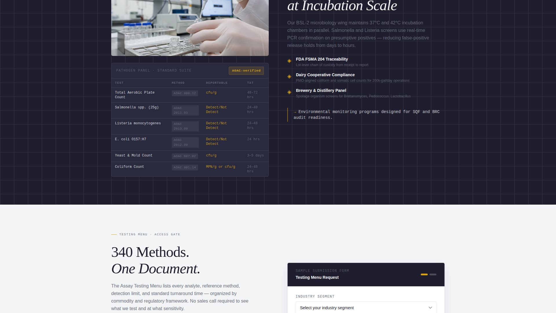 Food & Beverage Manufacturing Professional Website Template