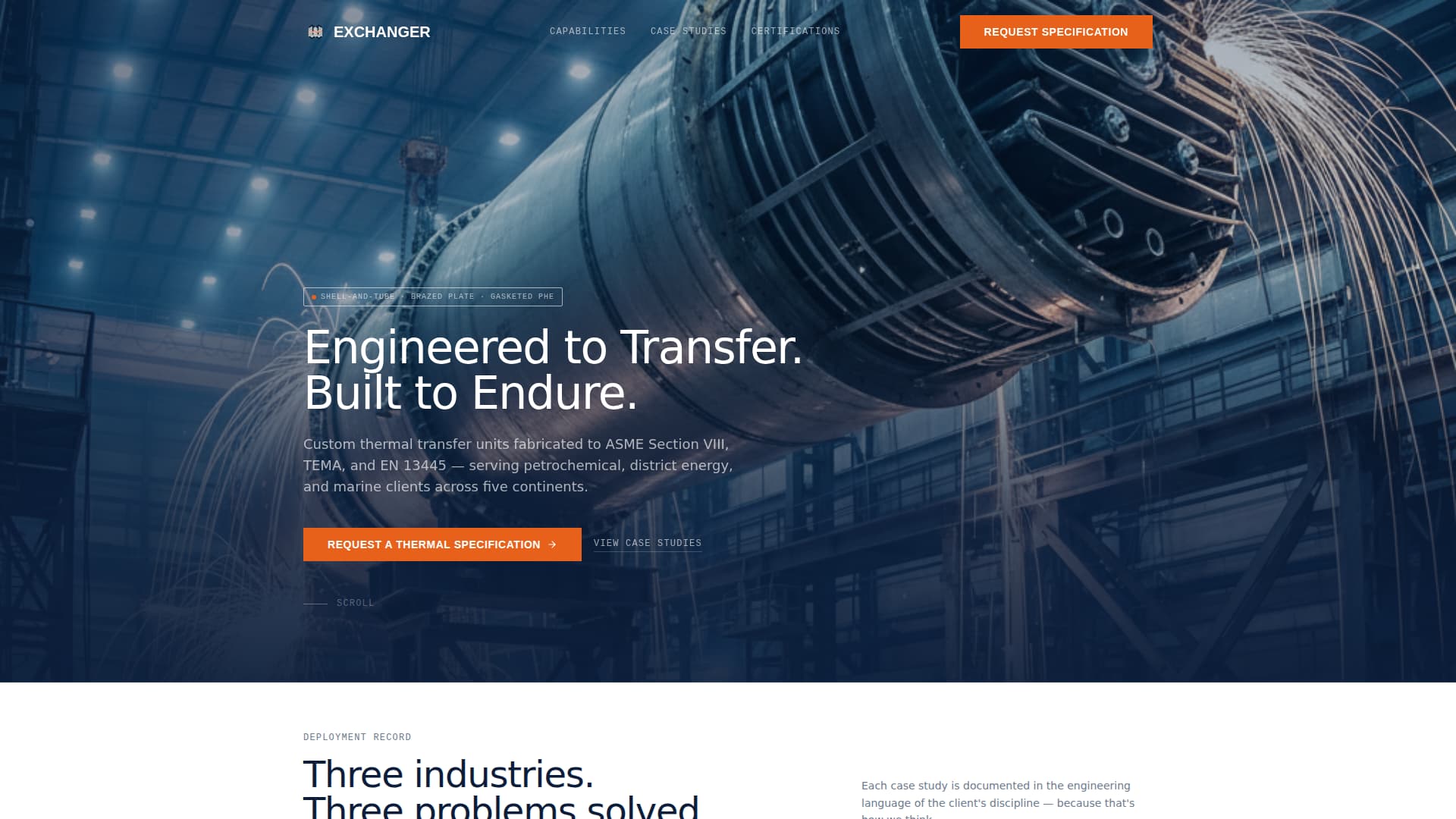 Component & Equipment Manufacturing Maintenance Website Template