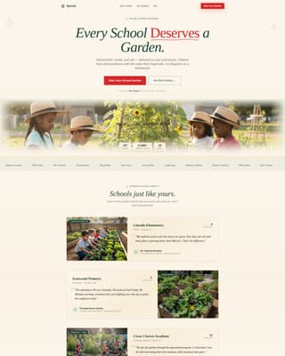 Sprout - Inspiring Schoolgarden Landing Page Template