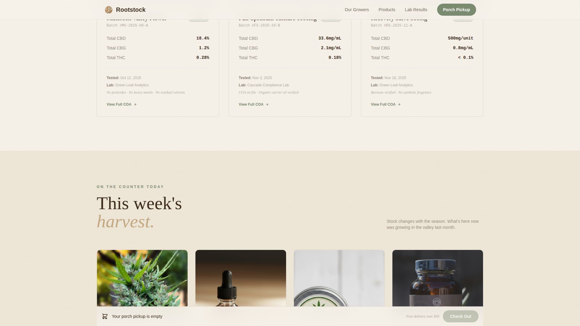 Rootstock - Trusted Hempproducts Landing Page Template