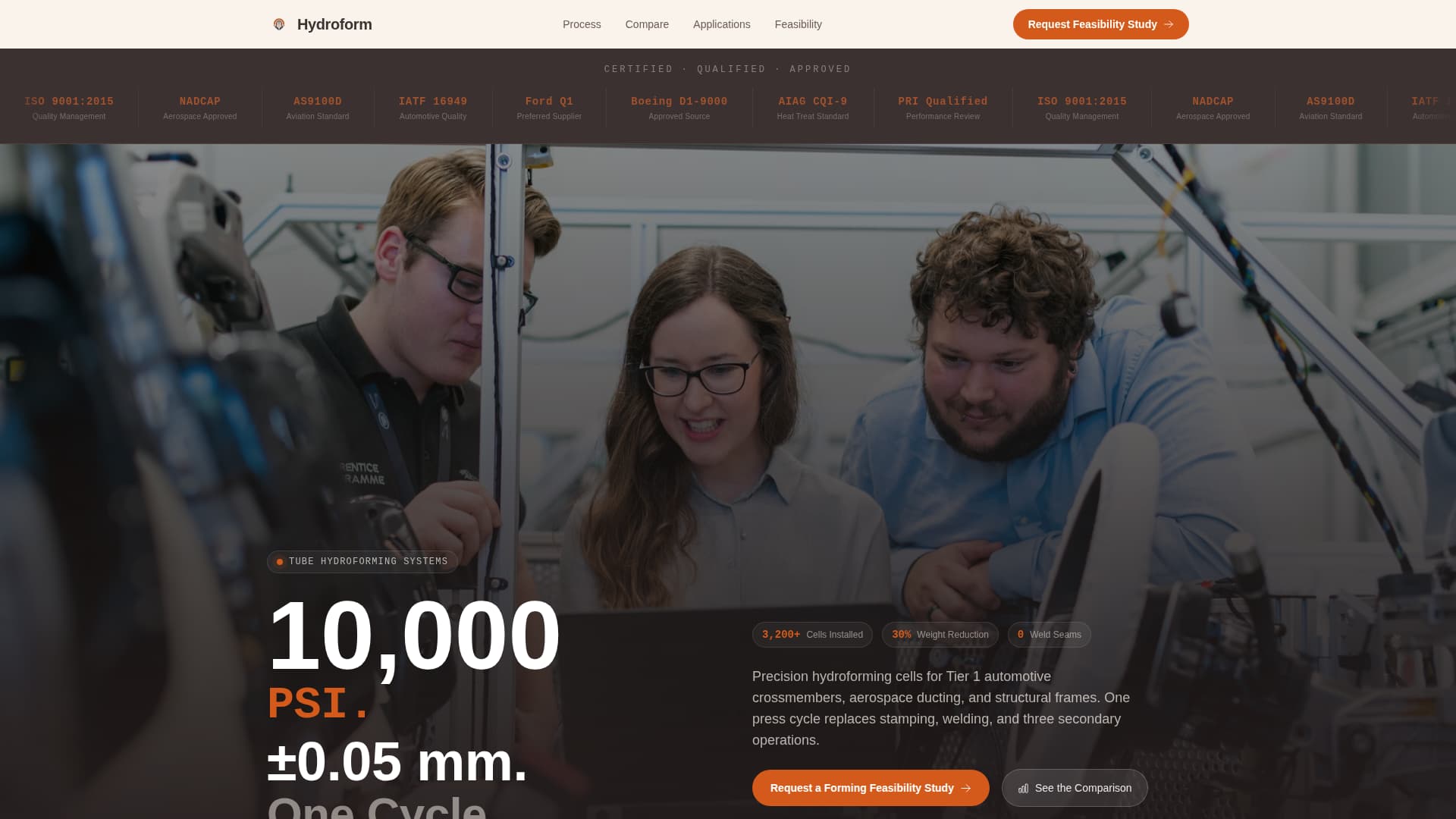 Manufacturing Processes Professional Website Template