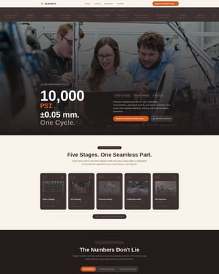 Manufacturing Processes Professional Website Template