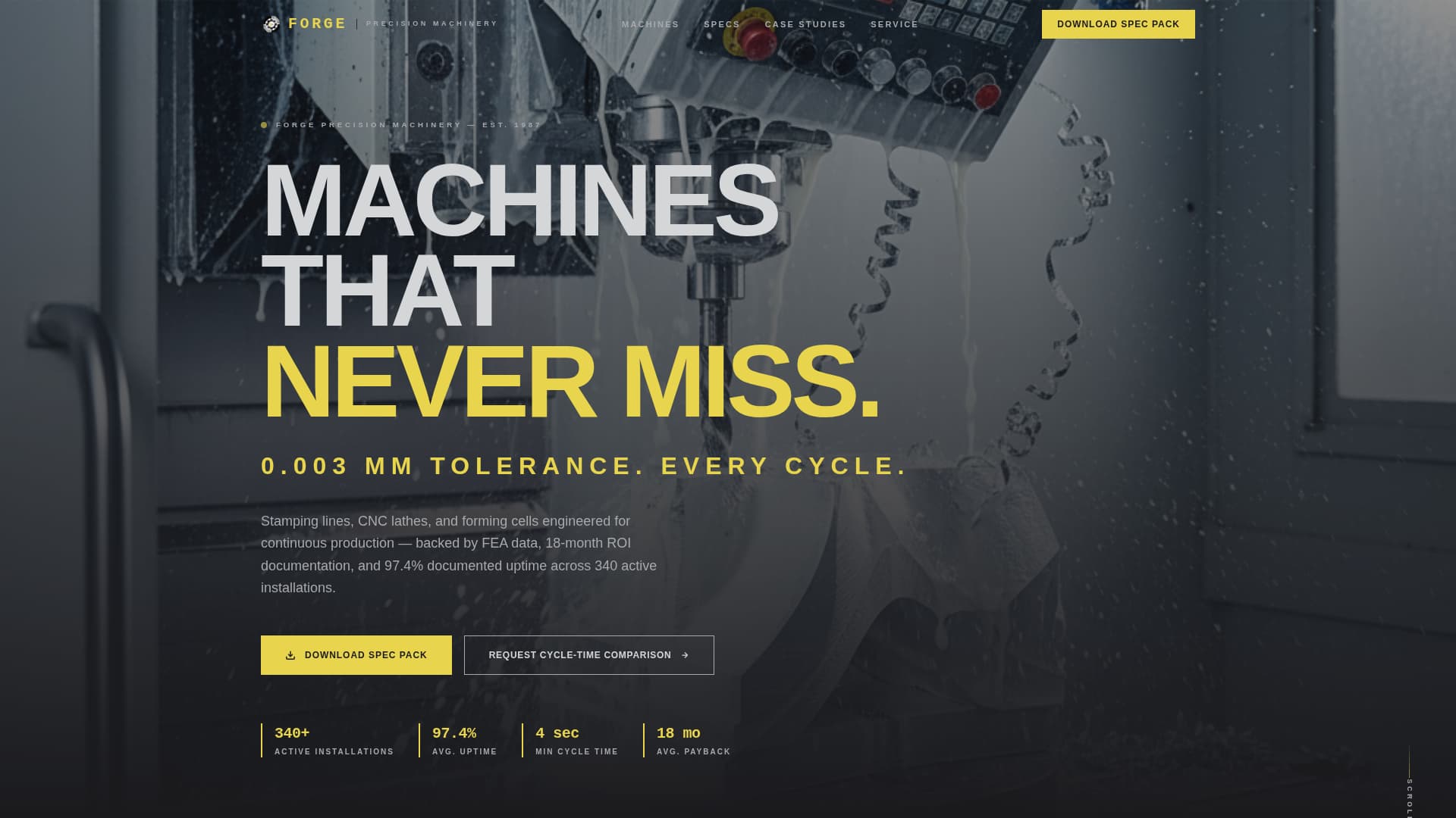 Industrial Equipment & Machinery Directory Website Template