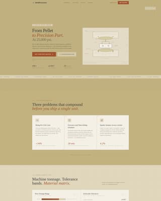 Plastics & Injection Molding Portfolio Website Template