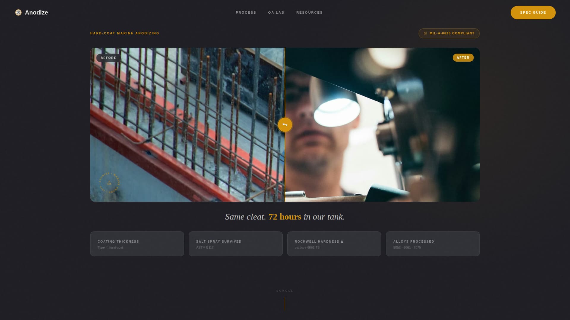 Marine Manufacturing Specialist Professional Website Template