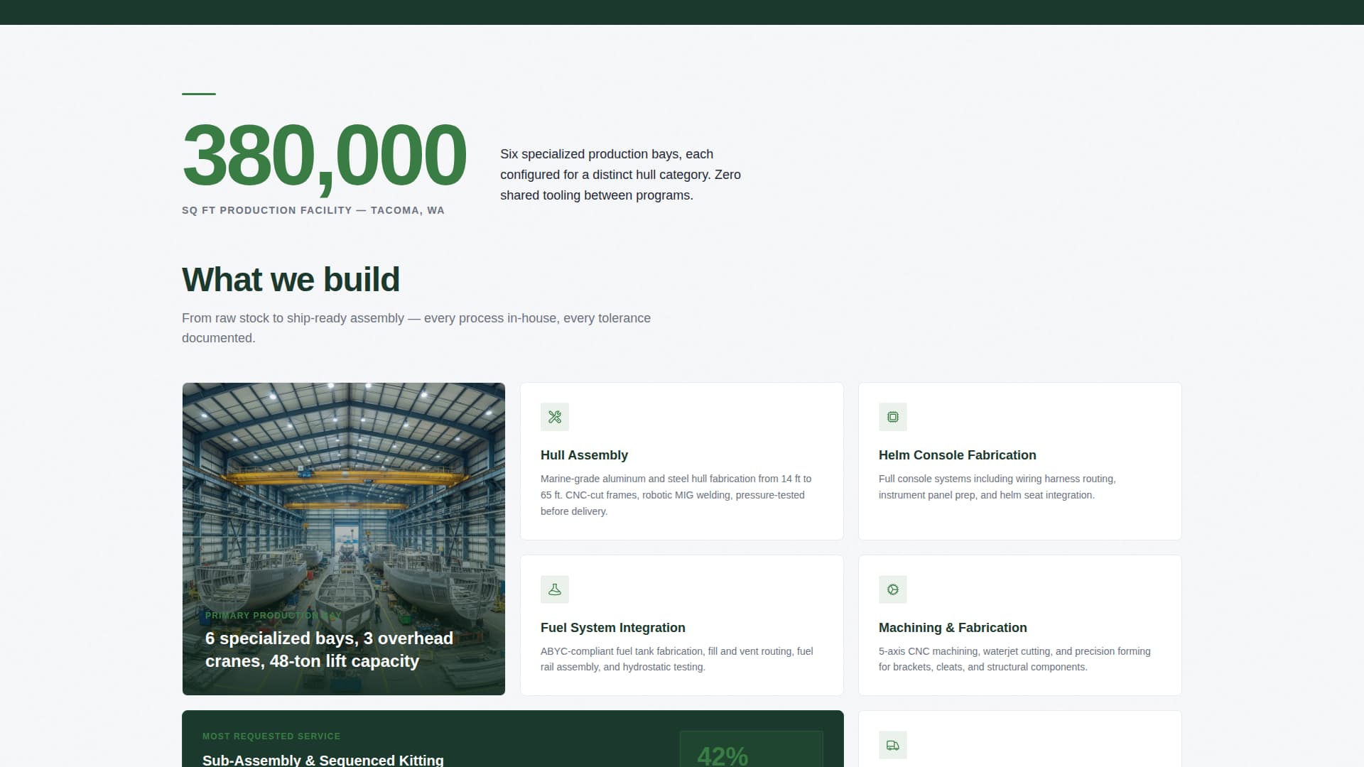 Marine Manufacturing Booking Website Template