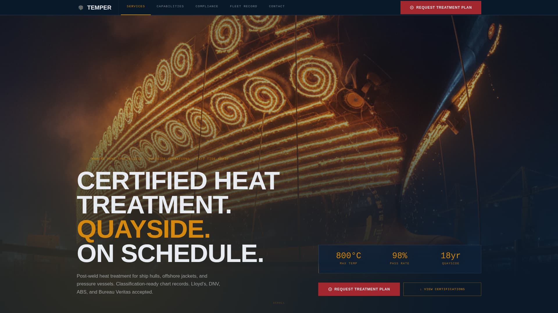 Marine Manufacturing Privacy Policy Website Template