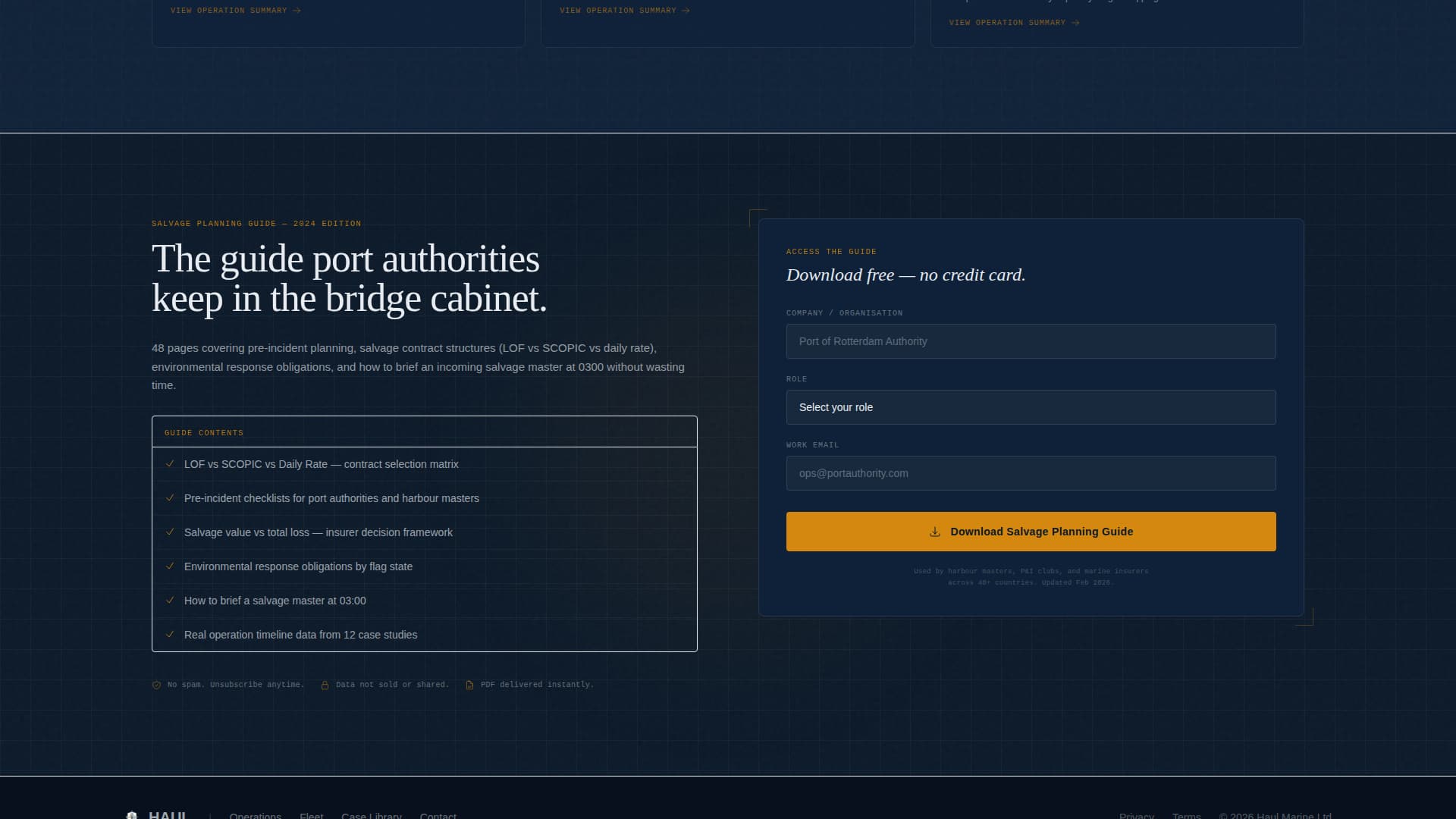 Marine Salvage & Towing Services Website Template