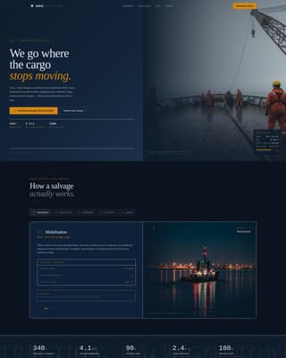 Marine Salvage & Towing Services Website Template