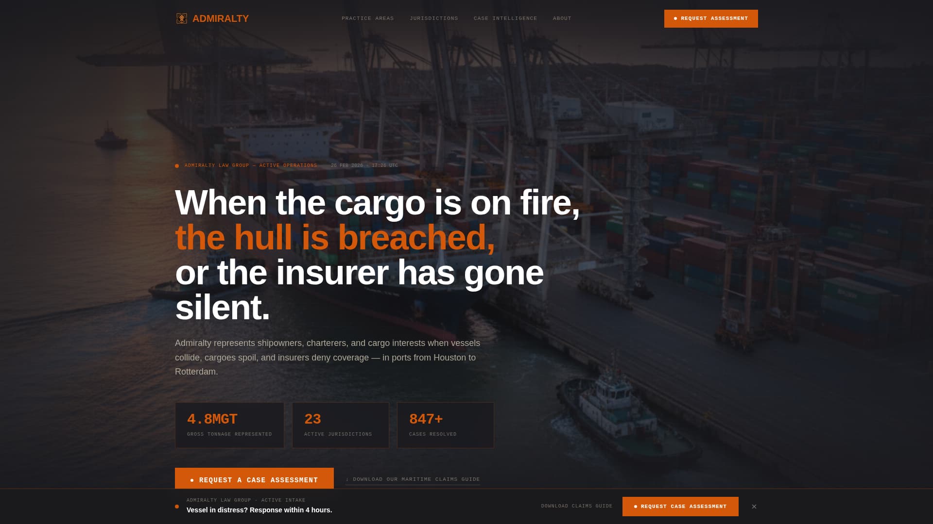 Maritime Law Firm Website Template
