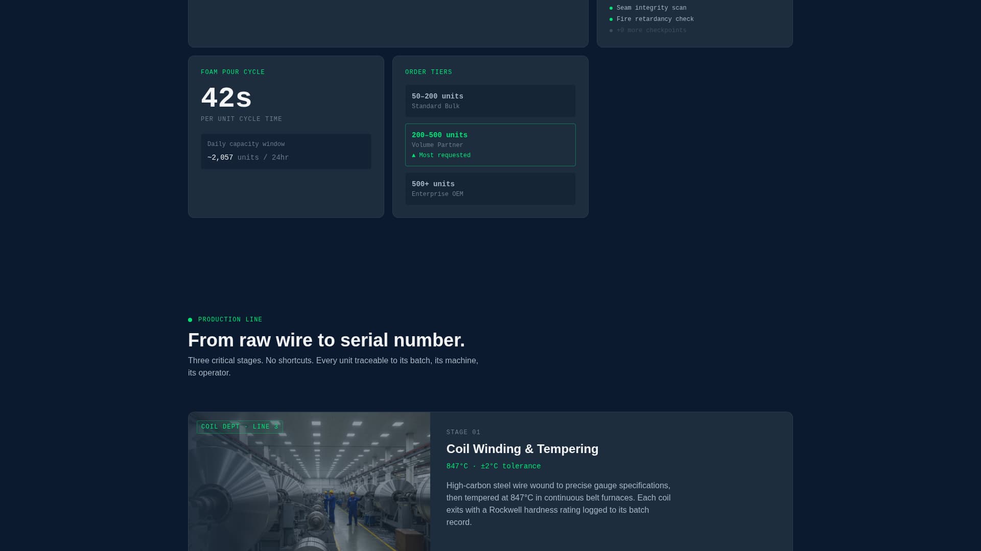Wood & Furniture Manufacturing Pricing Website Template