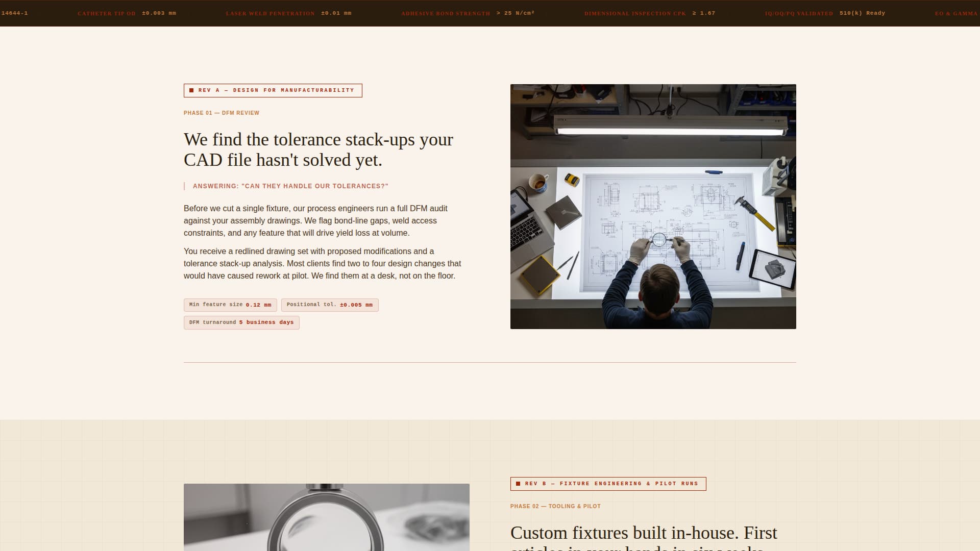 Medical Device Manufacturing Specialist Reviews Website Template