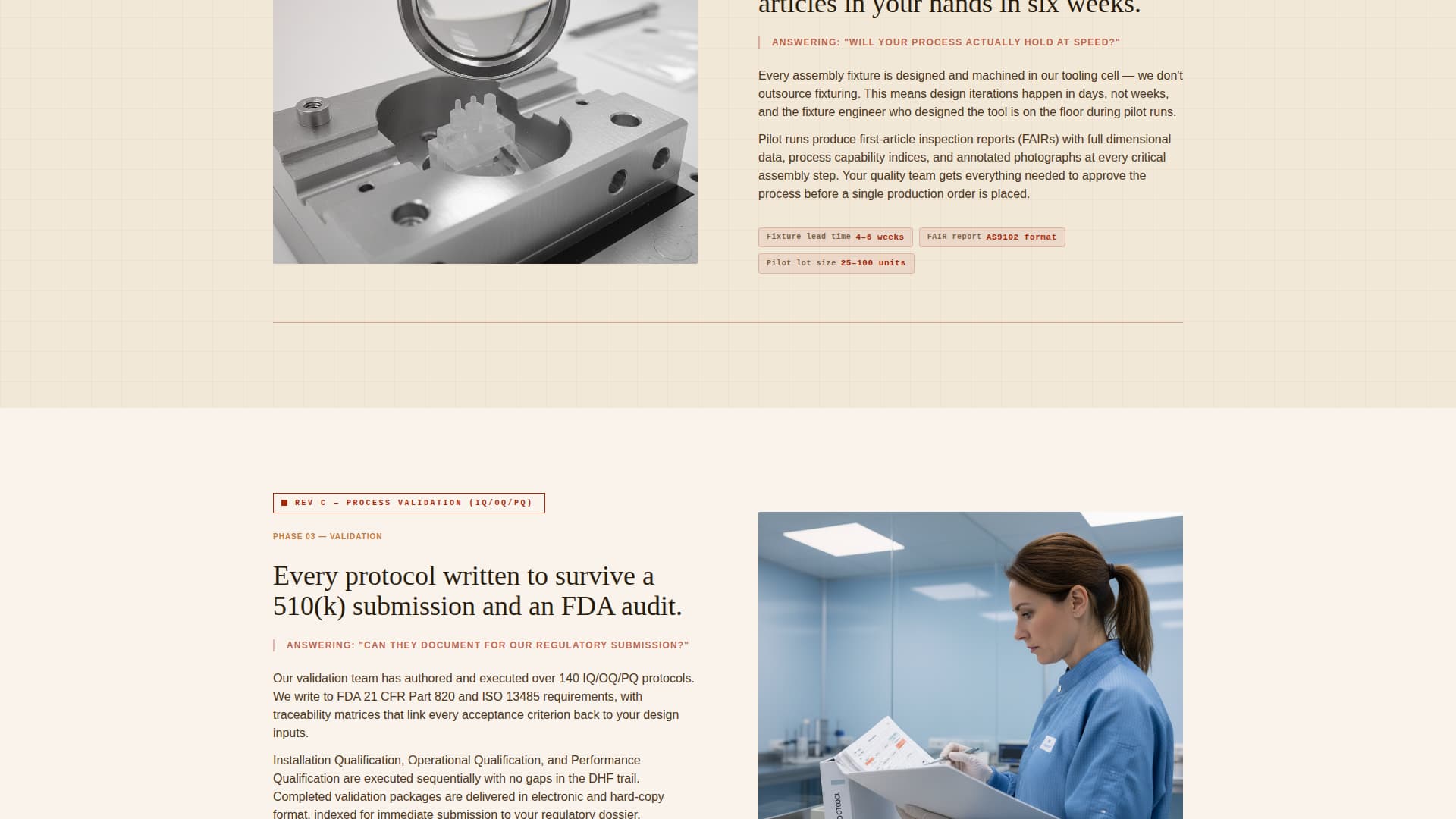 Medical Device Manufacturing Specialist Reviews Website Template