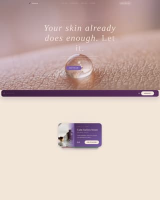 Sebum — Clinical Skincare Science Landing Page Template
