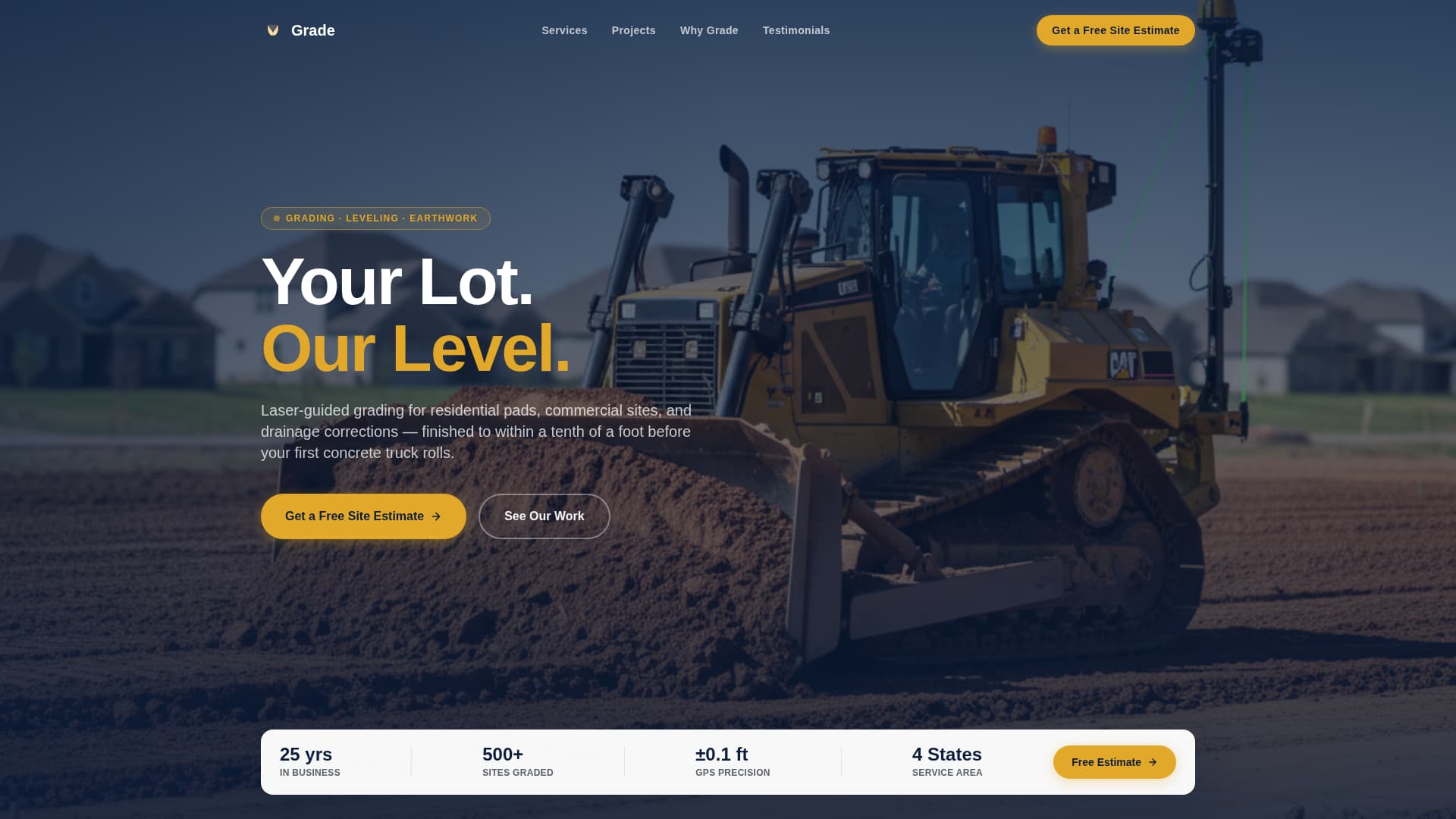 Specialist Demolition & Site Work Professional Website Template