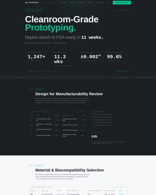 Medical Device Manufacturing Booking Website Template