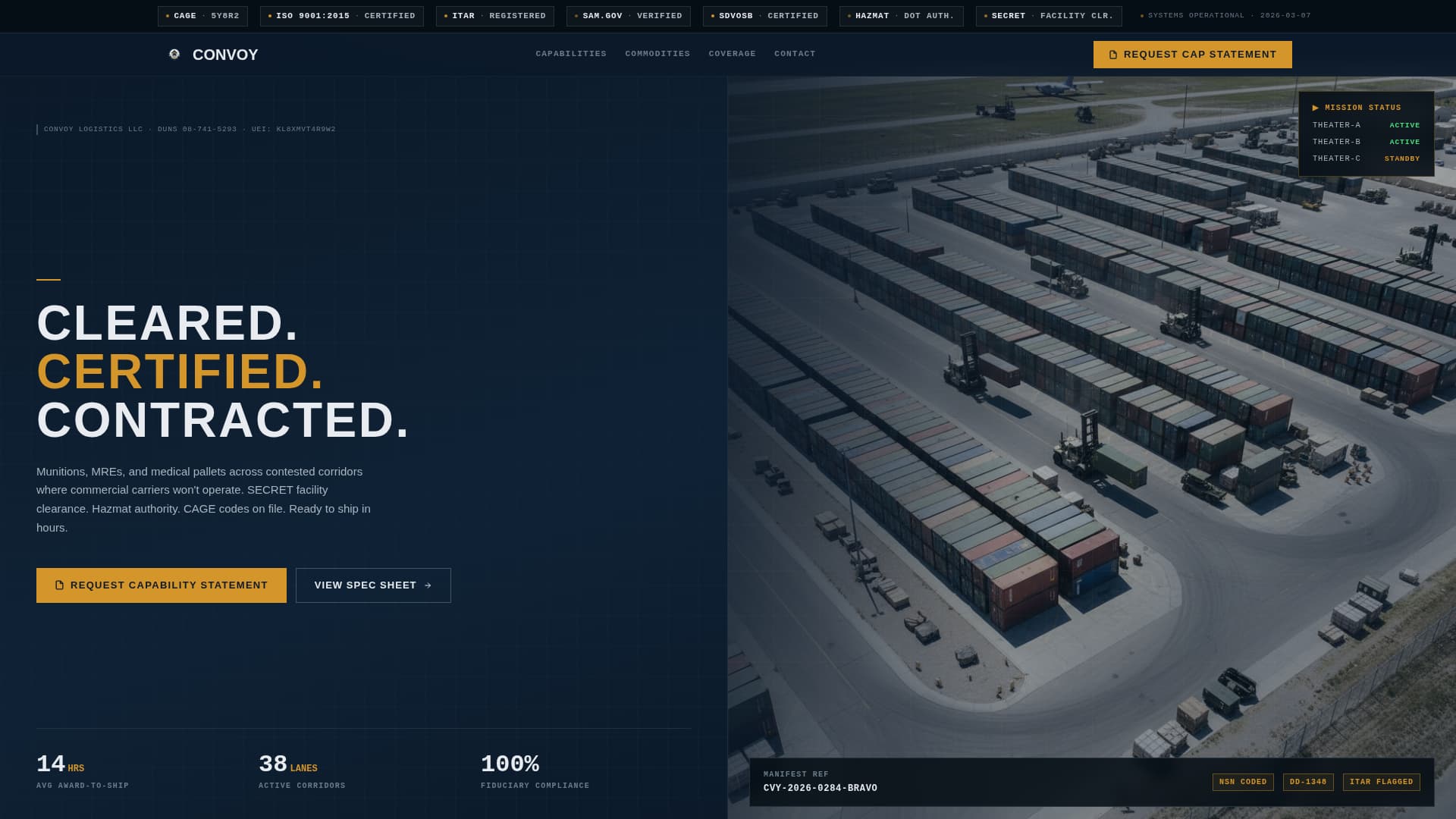 Defense Contractor & Military Premium Professional Website Template
