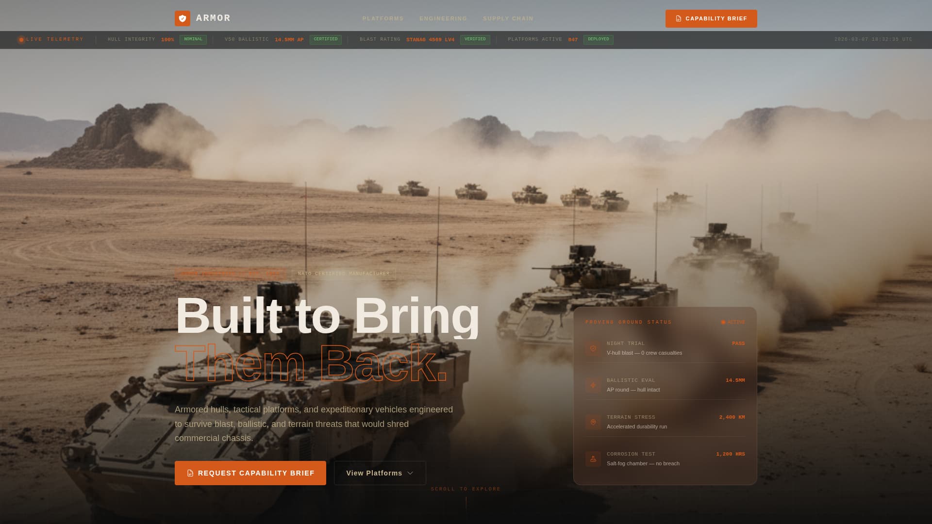 Defense Contractor & Military Local Professional Website Template