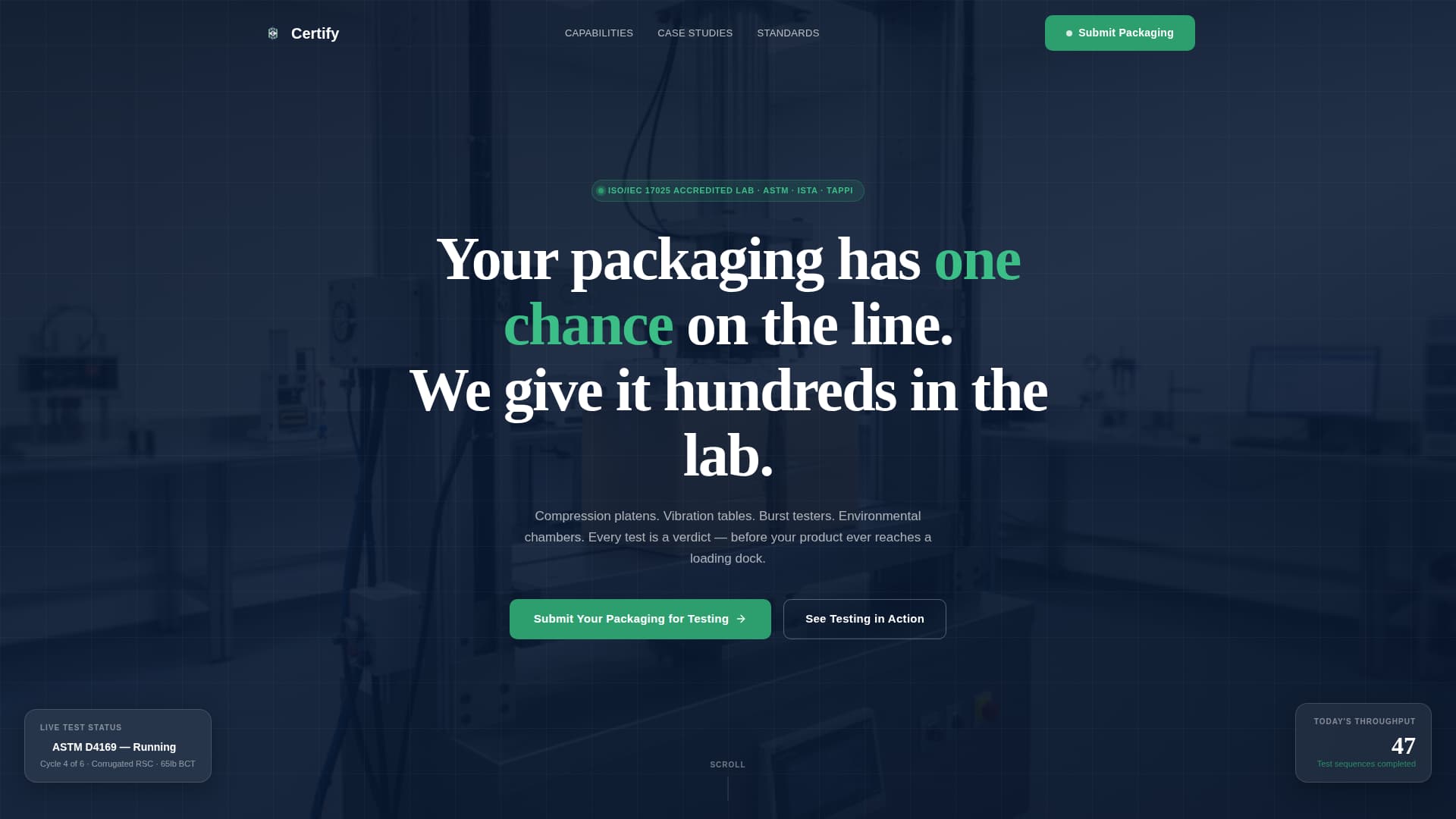 Packaging Manufacturing Advanced Pricing Website Template