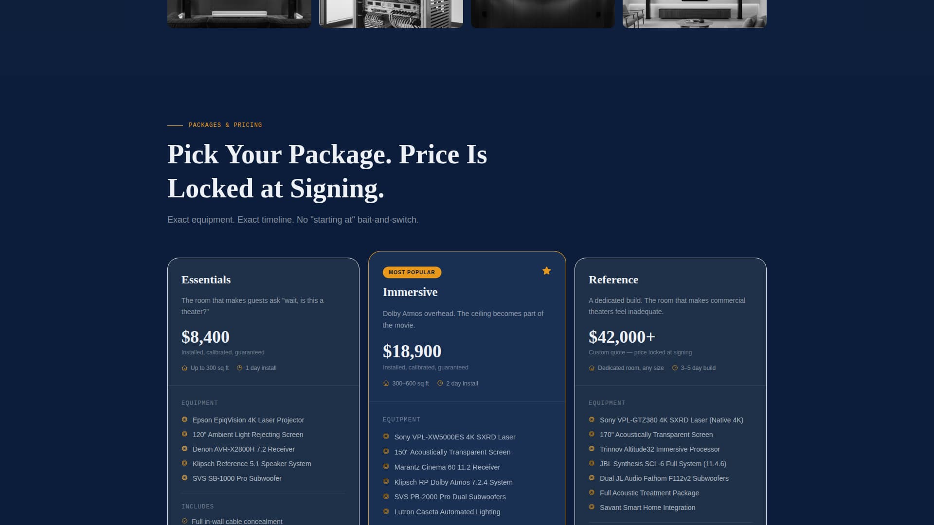 Cinemainstall - Immersive Hometheater Landing Page Template