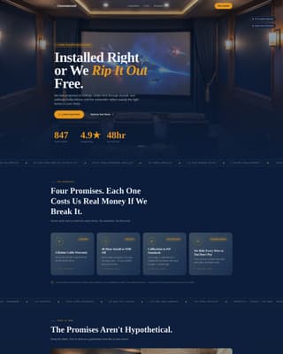 Cinemainstall - Immersive Hometheater Landing Page Template