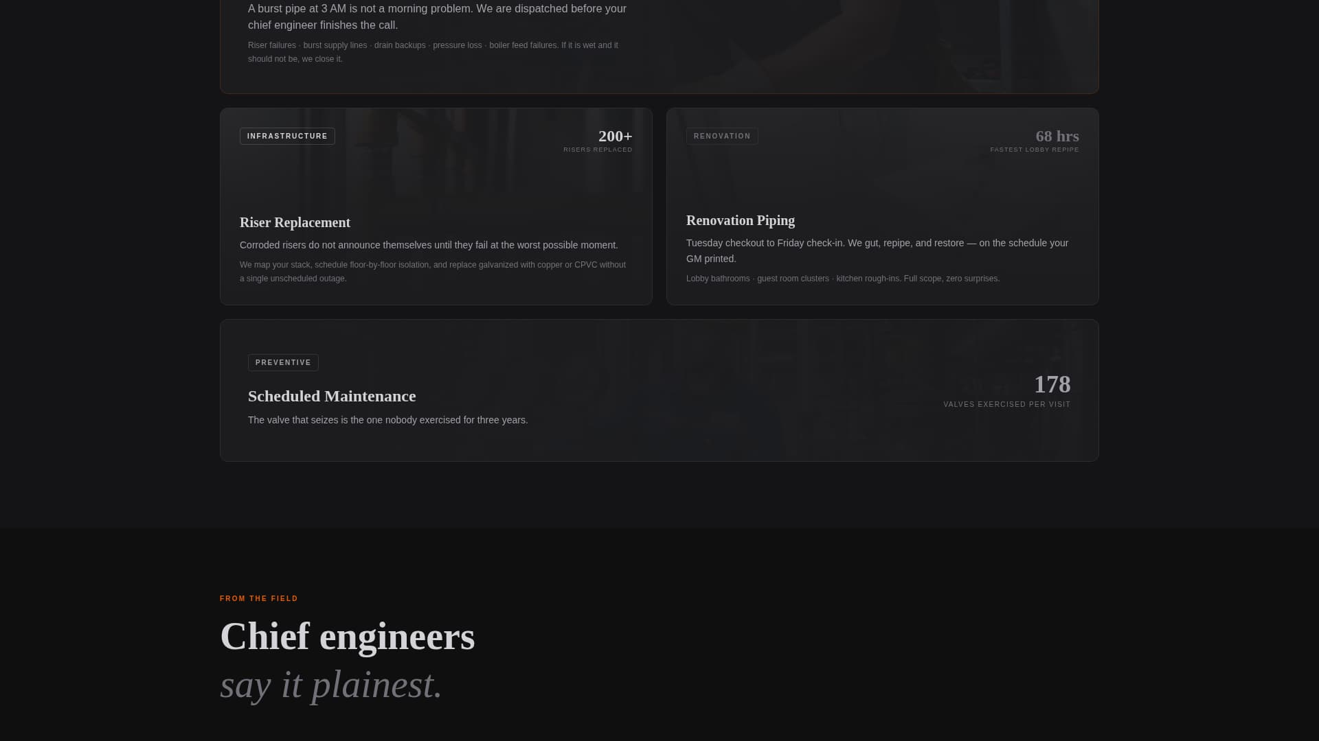 Mainline - Reliable Hotelplumbing Landing Page Template