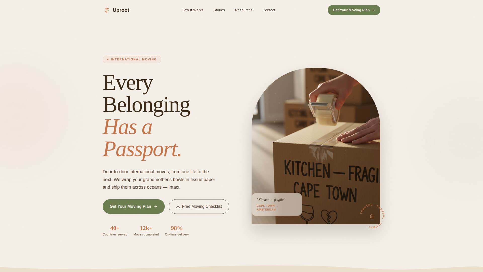 Specialist Moving & Relocation Professional Website Template
