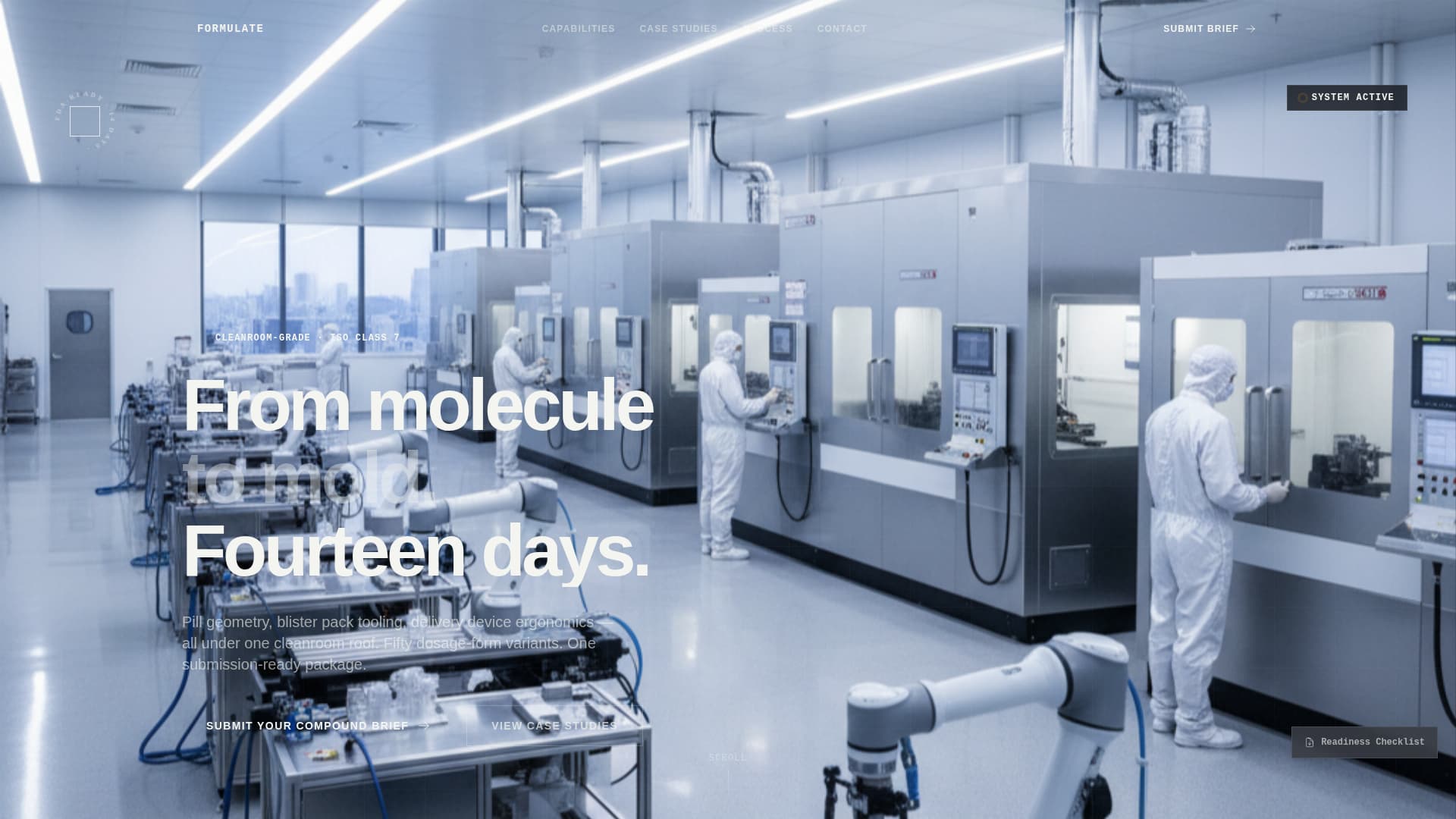 Pharmaceutical Manufacturing Portfolio Website Template