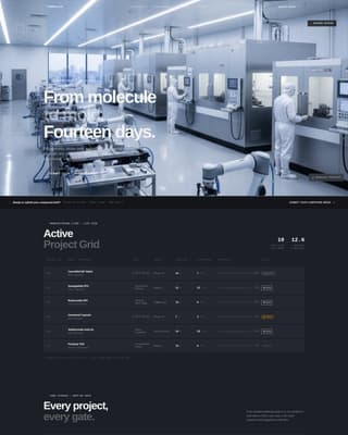 Pharmaceutical Manufacturing Portfolio Website Template