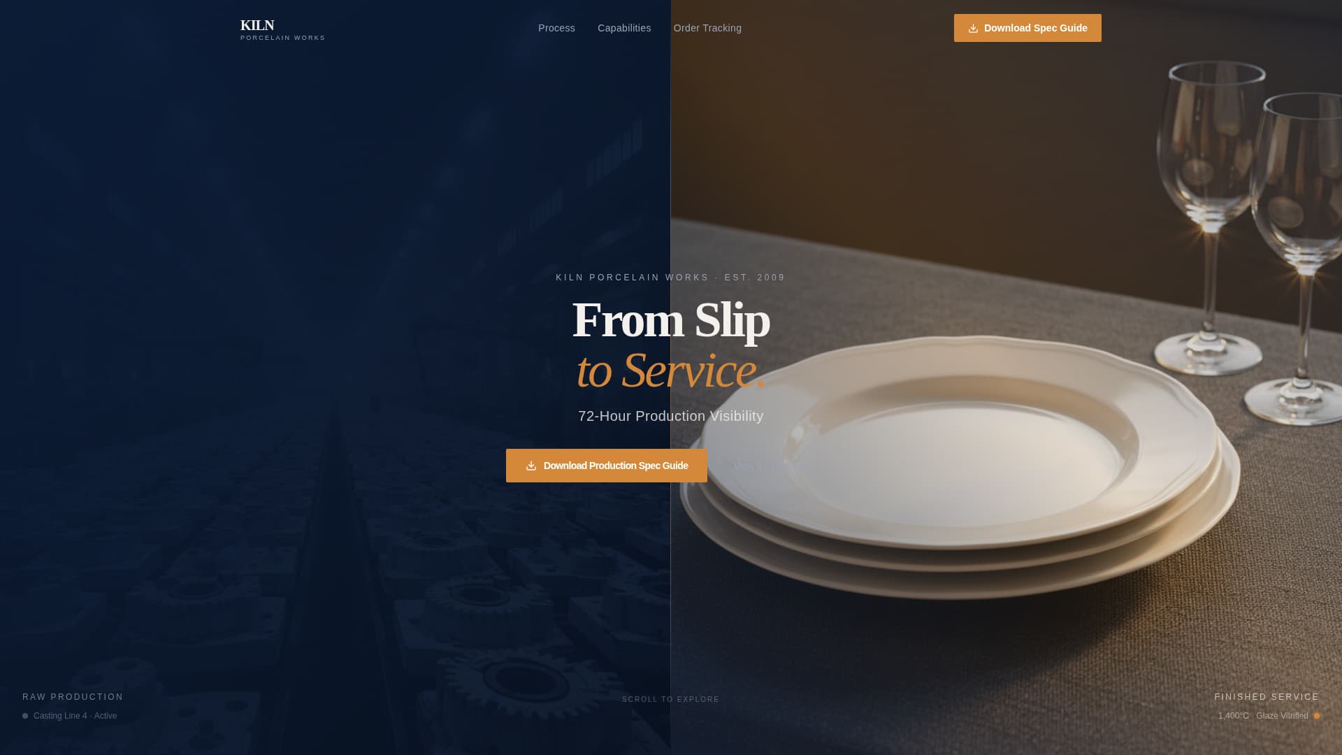 Ceramics & Glass Manufacturing Specialist Professional Website Template