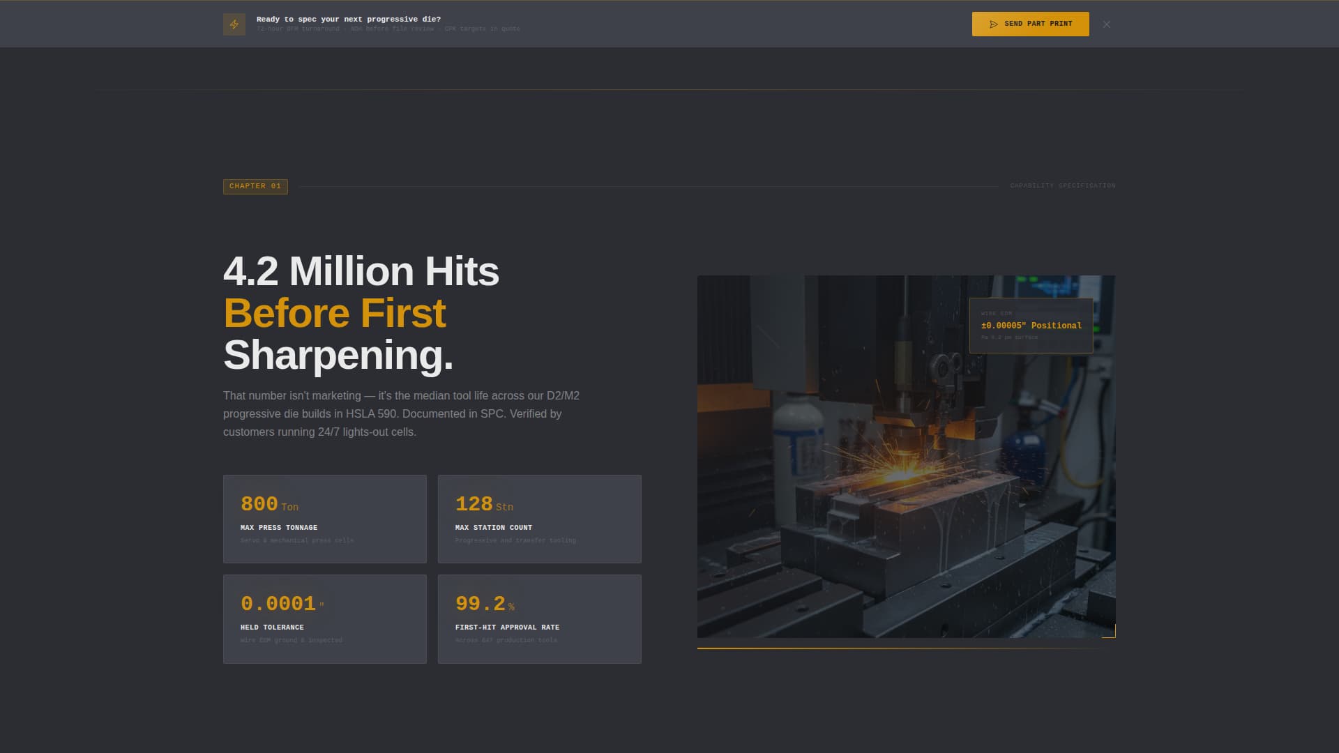 Tool & Die Making Specialist Professional Website Template