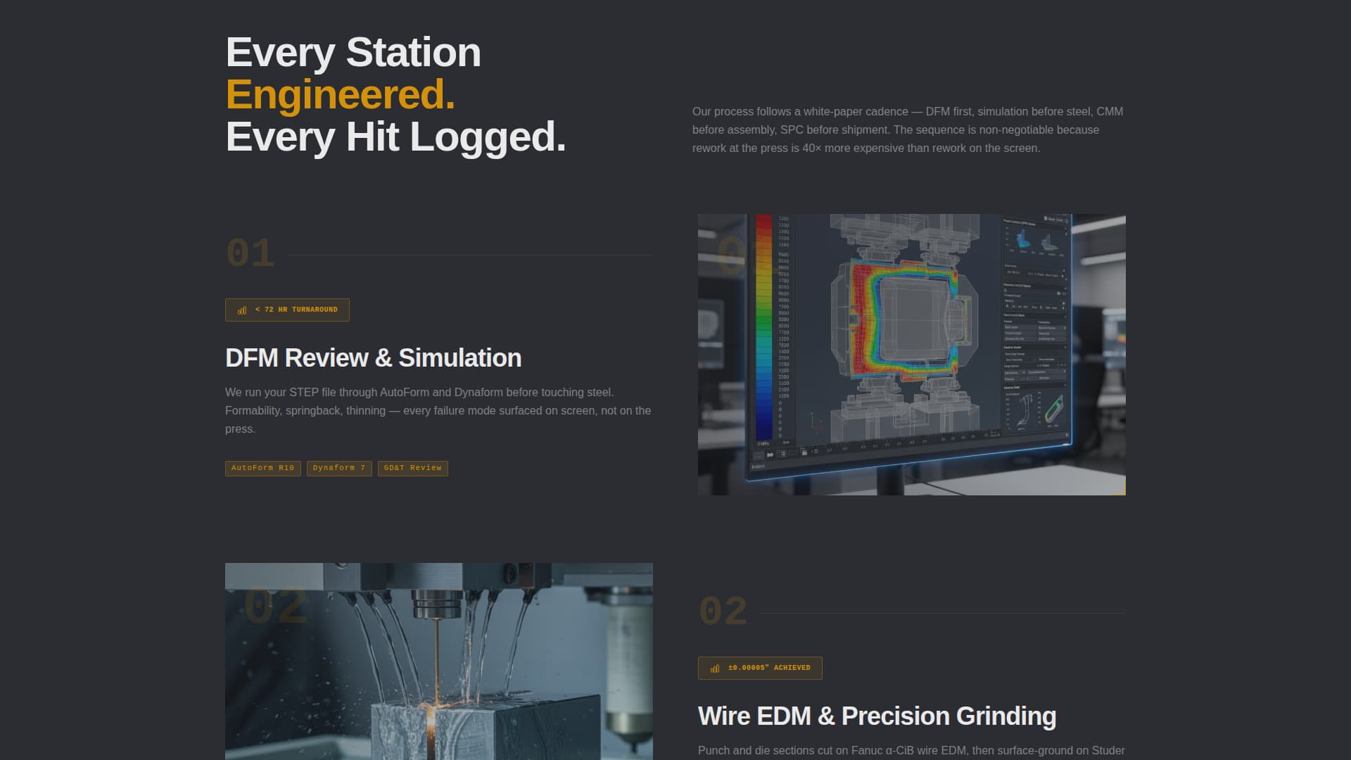 Tool & Die Making Specialist Professional Website Template