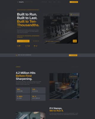 Tool & Die Making Specialist Professional Website Template