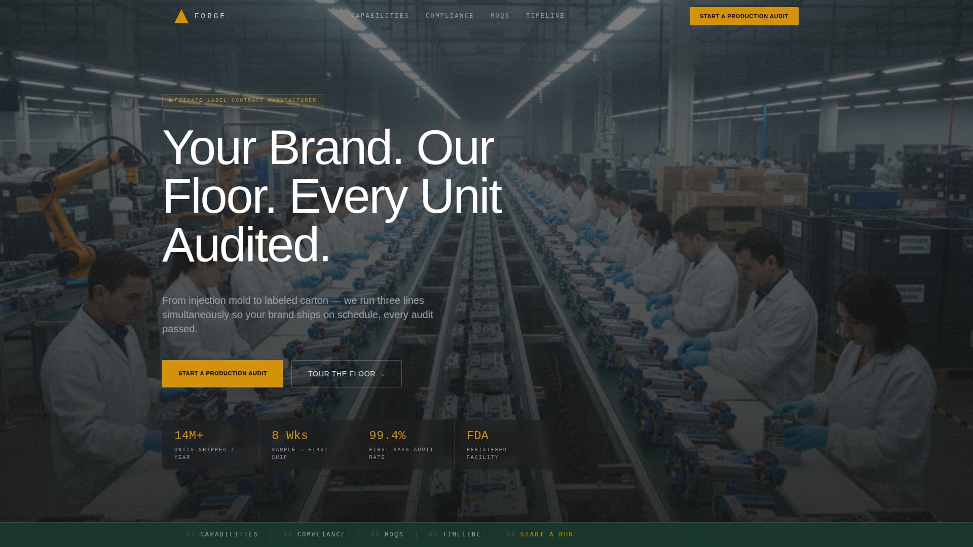 Manufacturing Company Professional Website Template