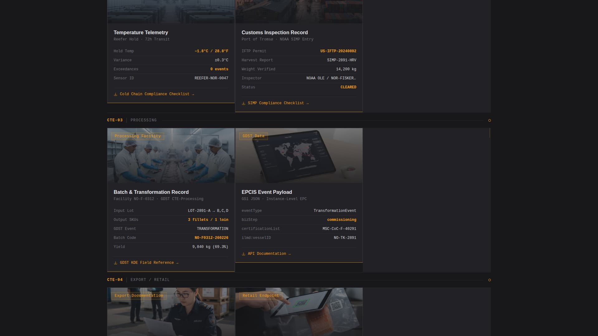 Seafood Traceability Platform Website Template