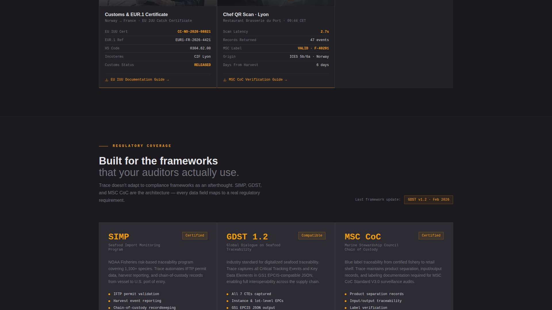 Seafood Traceability Platform Website Template