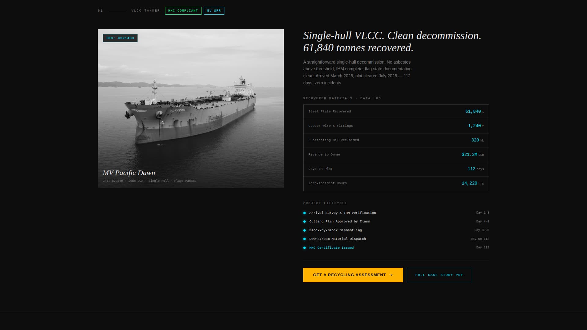 Scrap - Precision Shiprecycling Landing Page Template